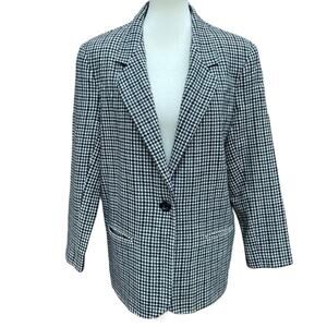 Wool Blazer Houndstooth Donny Brook Size 12
